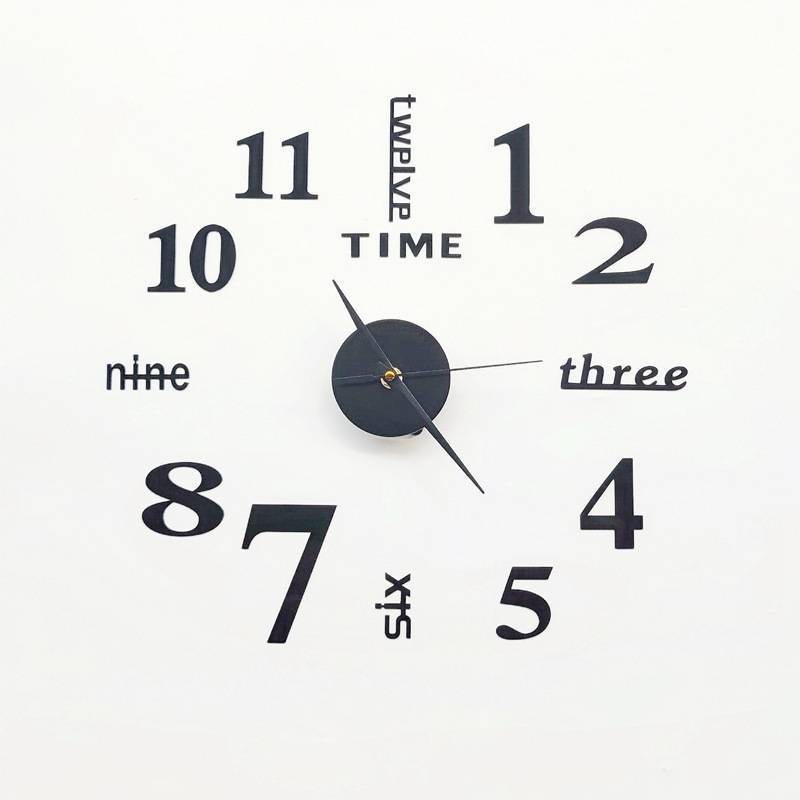 

Modern Minimalist Wall Clock With Silent Movement For Living Room Decor 14inch чёрный