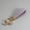 PU Leather Car Keychain Men's and Women's Bag Anti Lost Key Ring Waist Hanging Retro Laser Engraving Customized Keyring Gift