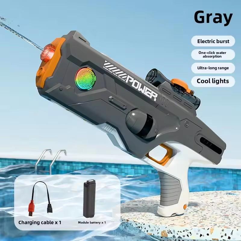 Electric Water Gun Continuous Firing Watergun Automatic Water Absorption Large Capacity Squirt Gun Summer Pool Beach Outdoor Toy