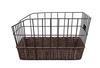 Sentan AMICOLA.R Rear Bicycle Basket with Rattan-Style Woven Finish, Mounting Bracket Included, AMC-R400, Black x Brown