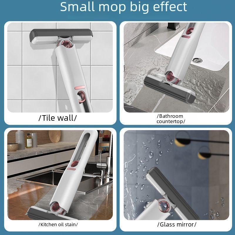 Mop portabil de mână pentru birou - Curățător de burete fără mâini pentru bucătărie, mașină și suprafețe de uz casnic