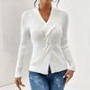 Women's Casual Round Neck Colorblock Pullover Sweater Loose Casual Long Sleeve Contrast Color Top