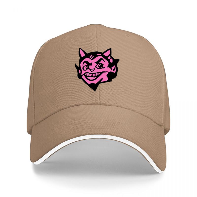 Cheshire Cat Pink Smile Baseball Cap Black Adjustable Hat with Iconic Grin Design for Fashion and Casual Wear