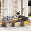 VidaXL Garden Lounge Set with Cushions 8 Pcs, Patio Sofas, Patio Furniture Set, Outdoor Furniture, Beige 3276265