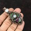 Evil Eye Ruby Zoisite Copper Wire Wrapped Pendant Gemstone Copper Jewelry Rainbow Moonstone Handmade Women Jewelry Evil Eye Jewelry For Gift