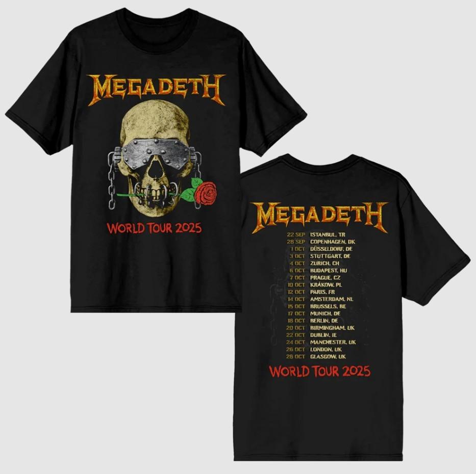 Megadeth Master of Death Itin Tee Size S-5XL Reprint Unisex T-Shirt XL