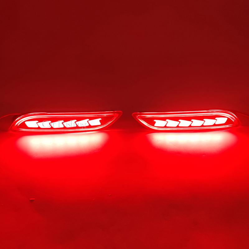 LED Rear bumper reflector light tail brake light fog lamp Dynamic Turn Signal For Toyota Camry2018 2024