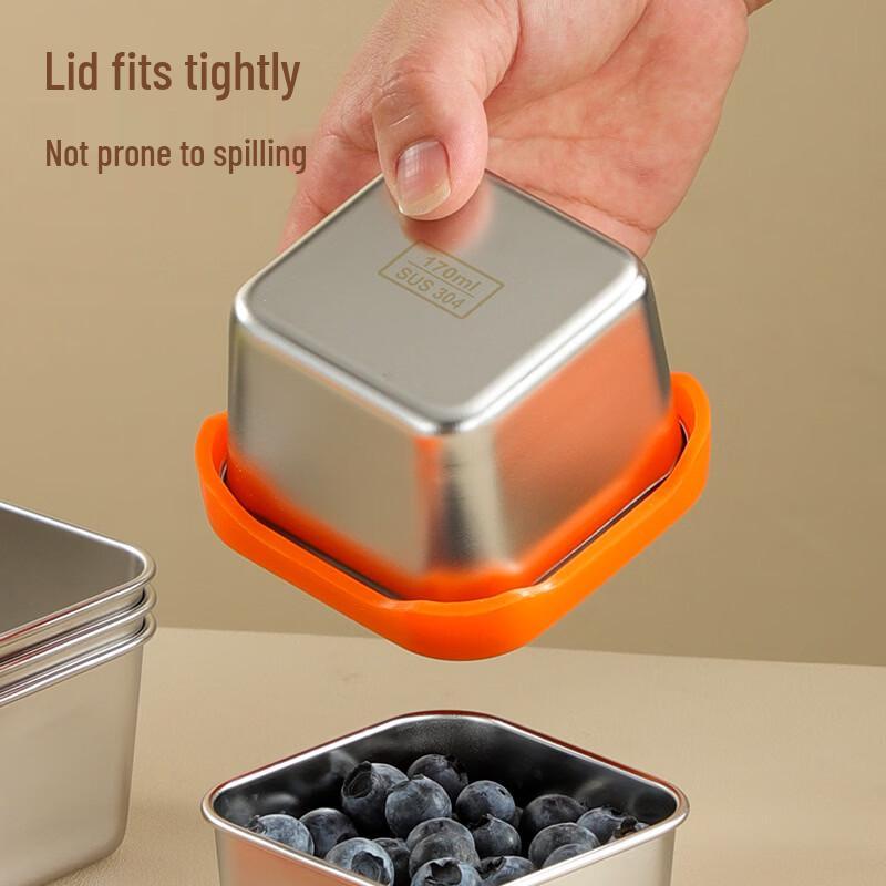 ZISIZ 304 Stainless Steel Fresh-keeping Lunch Box Set