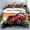 Red motorcycle racing design. Bedding sets Duvet cover sets Duvet covers Pillowcases(1*Duvet Cover 2*Pillowcases without duvet insert)