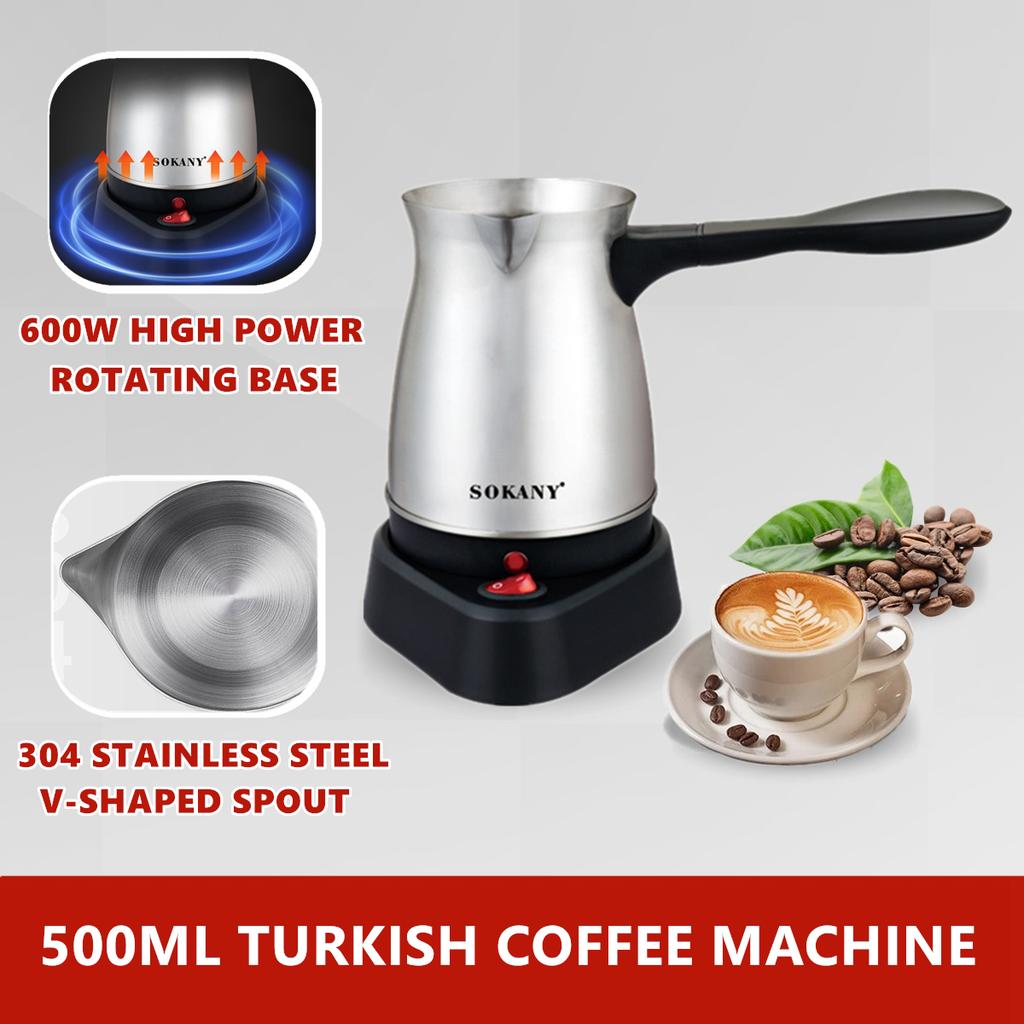 Portable Turkey Coffee Maker Italian Mocha Pot Coffee Tea Milk Heating Cooker Greek Turkish Coffee Machine for Household Office