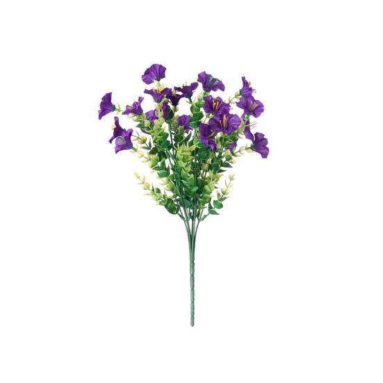 Artificial Morning Glory Flowers for Outdoor UV Resistant Faux Plastic Plants for Home Planter Porch Yard Window Decor