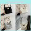 Elegant Large Capacity Tote Bag Trendy Street Style Pu Shoulder Bag With Stitching