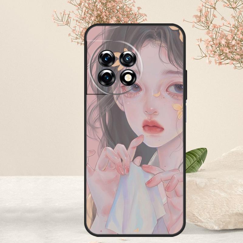 Cute And Beauty Girl Color Painting Case For OnePlus 15 R 13 13T 13R 12 12R 11 10T 8T 9 10 Pro Nord 5 CE 4 3 Lite N20 N30 Cover