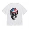 Men's T-Shirt Mens Womens Tees Top With Americana Rebel Skull Graphic Unisex White 100% Cotton Summer