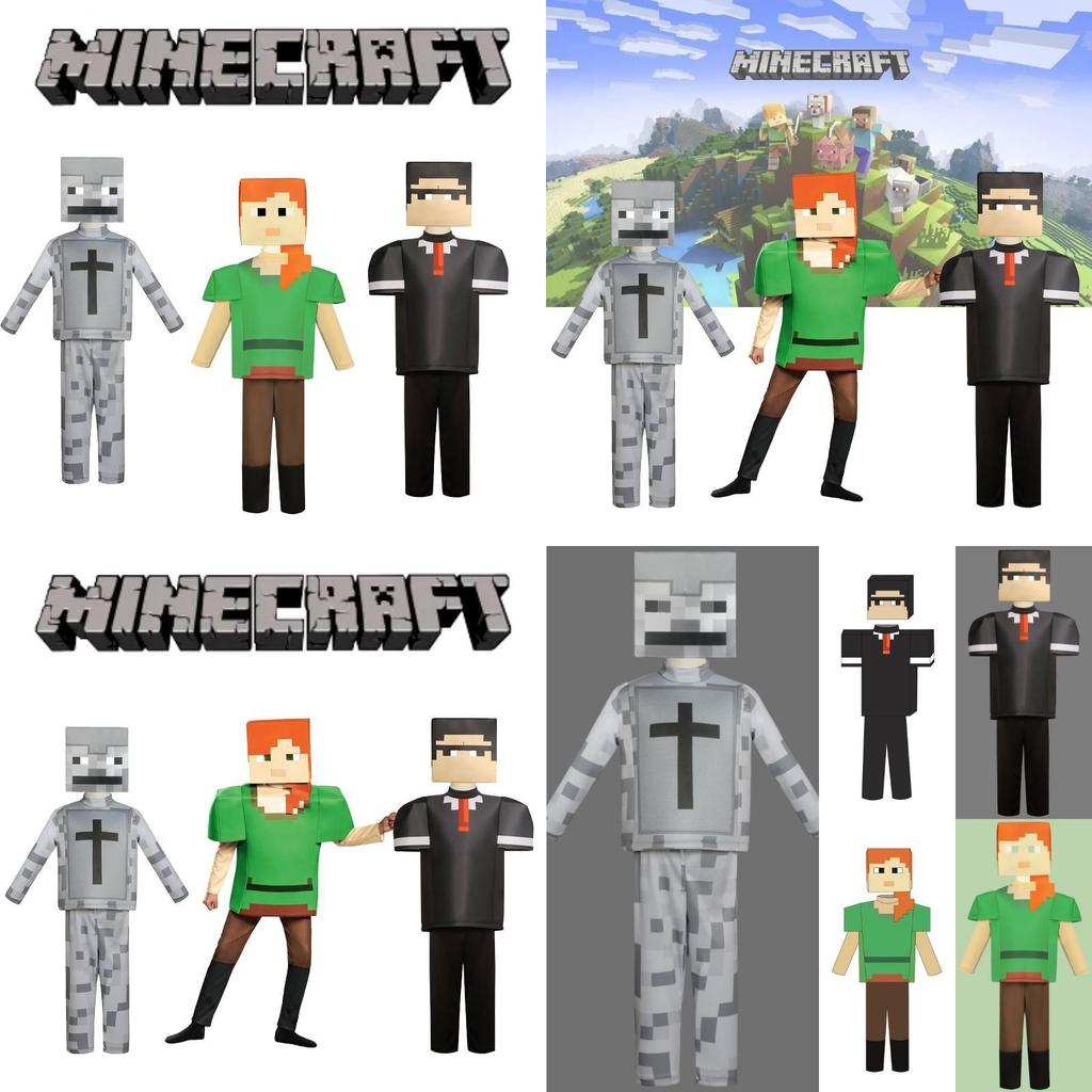 Minecraft Kinder Strapazierfähiger Polyester Alex Anzug Cosplay Spiel Performance Kleidung Für Halloween Weihnachten Requisiten