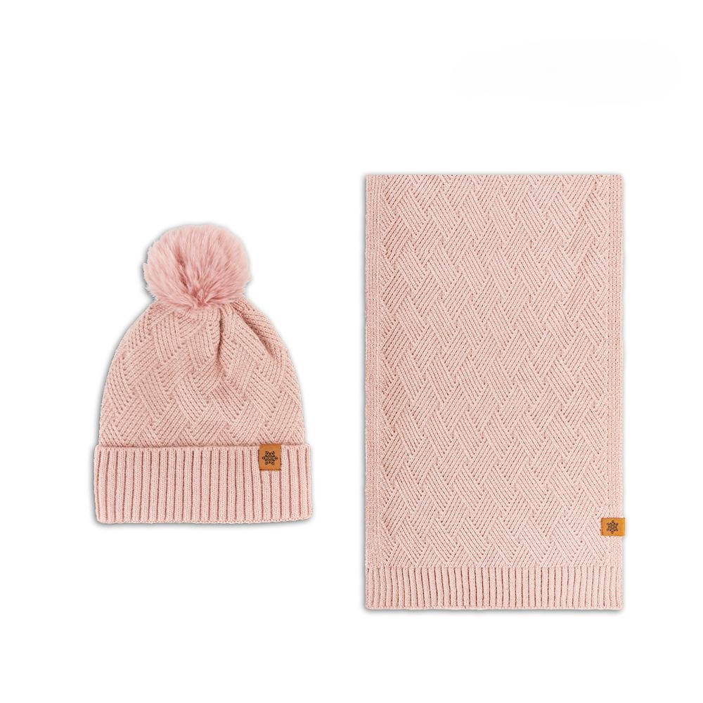 Women's Three Sizes To Choose From: Knitted Hat, Scarf, Glove, Women's Autumn and Winter Outdoor Warm Double Layer Knitted Hat