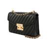 MICHAEL KORS Rose Chain Quilted Small Fragrance Leather Crossbody Bag Medium Women's Black