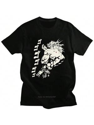 Dio Brando Jojos Bizarre Adventure T Shirt Men Pure Cotton T-Shirt Joestar Japanese Anime Summer Short Sleeve Oversized Tee Top