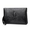 Luxury Brand Men Clutch Bag Fashion Long Wallet Men Leather Double Zipper Business Purse Black Brown Casual Male Handy Money Bag