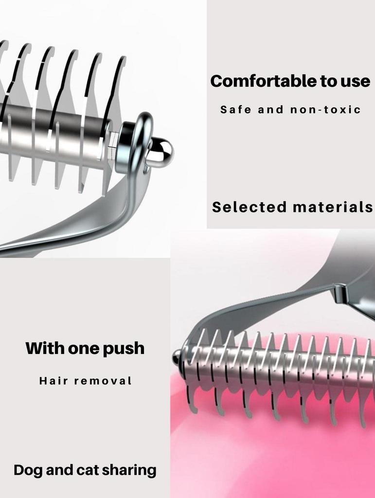 UULANFA Cat Dog Slicker Hair Grooming Supplies Gently Removes and Tangled Hair for and Cats Brush, Brush, Brush, Removal, - Undercoat, Mats,