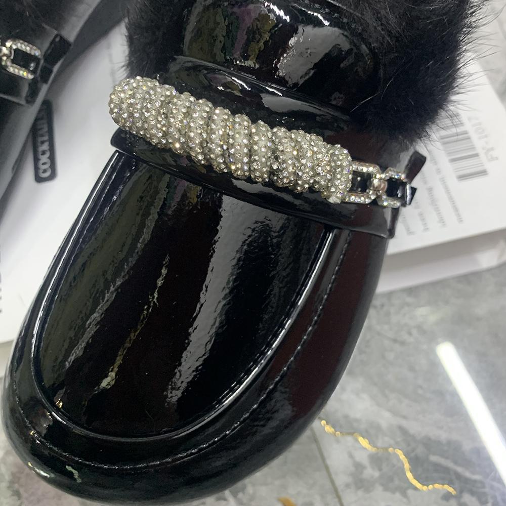 Pantofi Plați de Iarnă pentru Femei Mărimi Mari Casual Femei Mullers Designer Pluș Mocasini pentru Femei Antiderapanți Pantofi pentru Femei