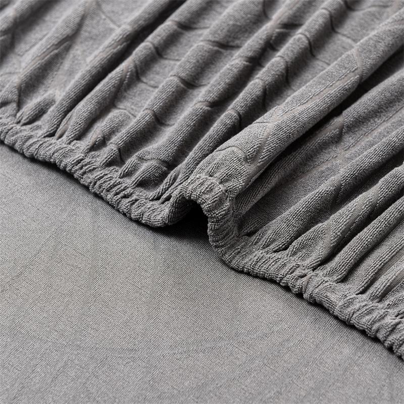 Leaves Jacquard Club Sofa Cover Solid Color Arc-shaped Single Chair Covers Removable Anti-dirty Sofa Protector Armchair Case