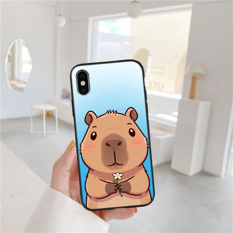 

LO19 Cartoon Capybara Phone Case for OPPO A40 A60 A80 A15 A16 A16K A12 A17 A17K A54 A54S A53 A53S A55 A56 A57 A98 F23 OPPO F23
