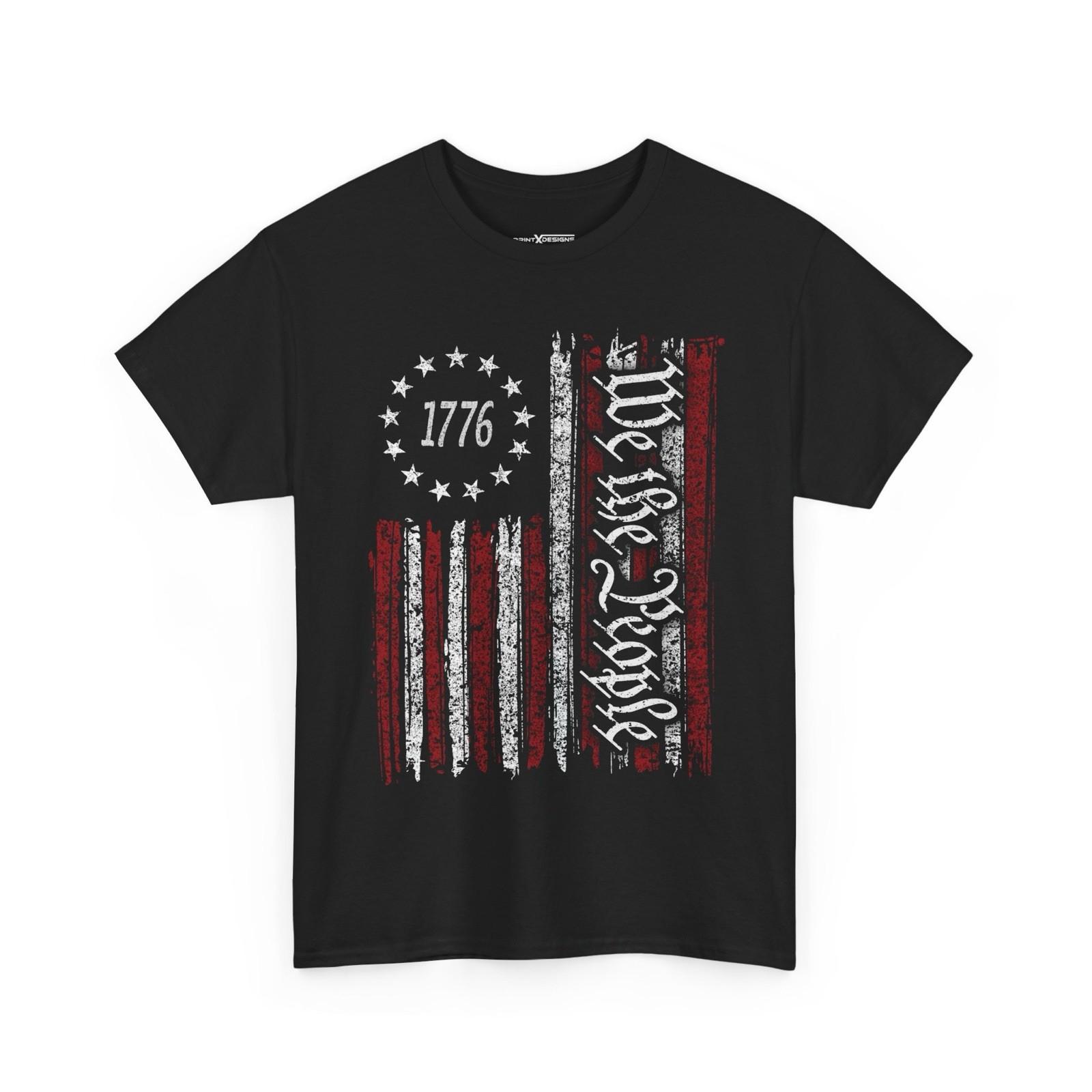 USA Flag We The People 1776 Shirt S разноцветный