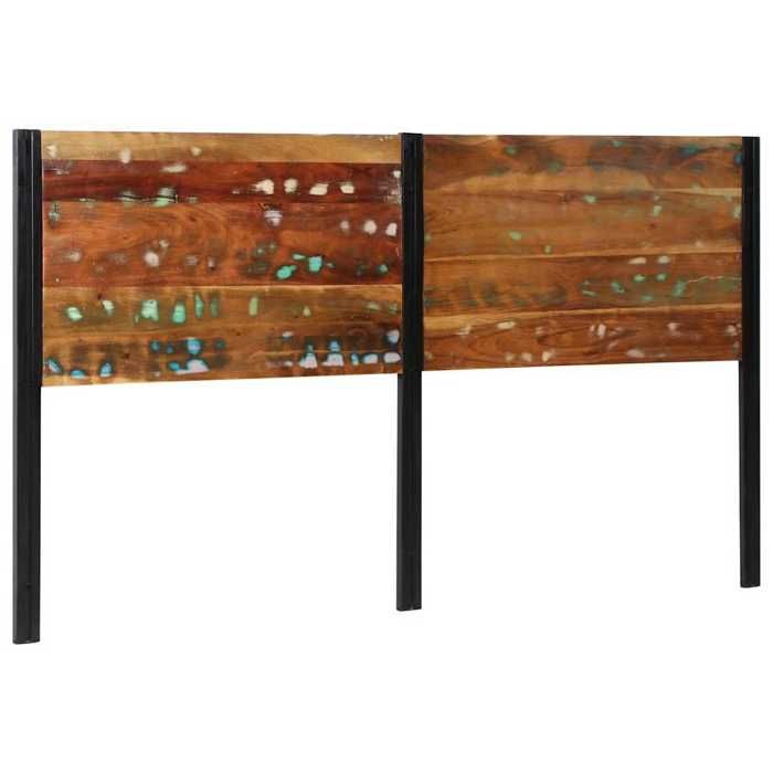 VidaXL Headboard 180 Cm Reclaimed Solid Wood and Iron, Panel Headboard, Double Headboard, Headboard for Bed 4017556