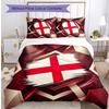 Set Biancheria da Letto Stampata Calcio Inghilterra 3 Pezzi Copriletto Traspirante Accogliente come Regalo per la Casa Nuova o per le Feste