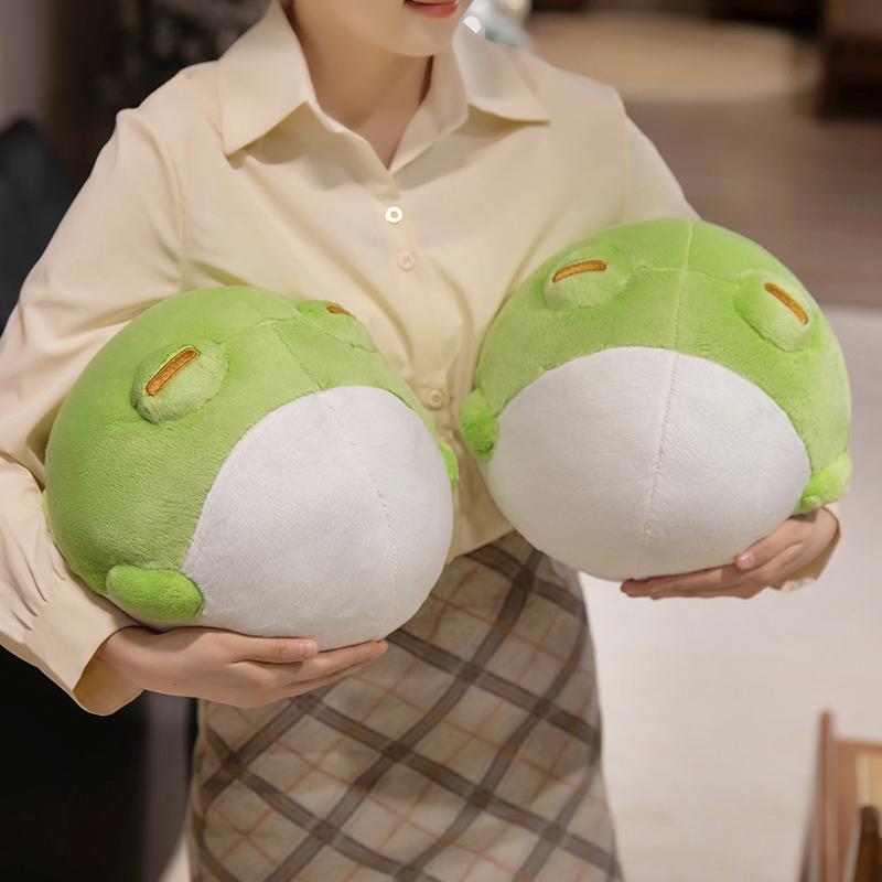 25cm Cartoon Green Fat Frog Animals Plush Toys Soft Dolls Throw Pillow Kawaii Baby Comfort Home Decor Birthday Gifts for Girls
