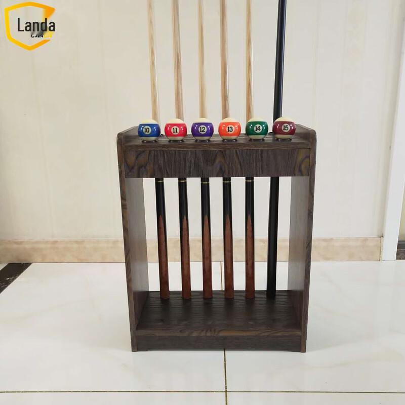 Landa 12-Cue Billiard Rack Cabinet
