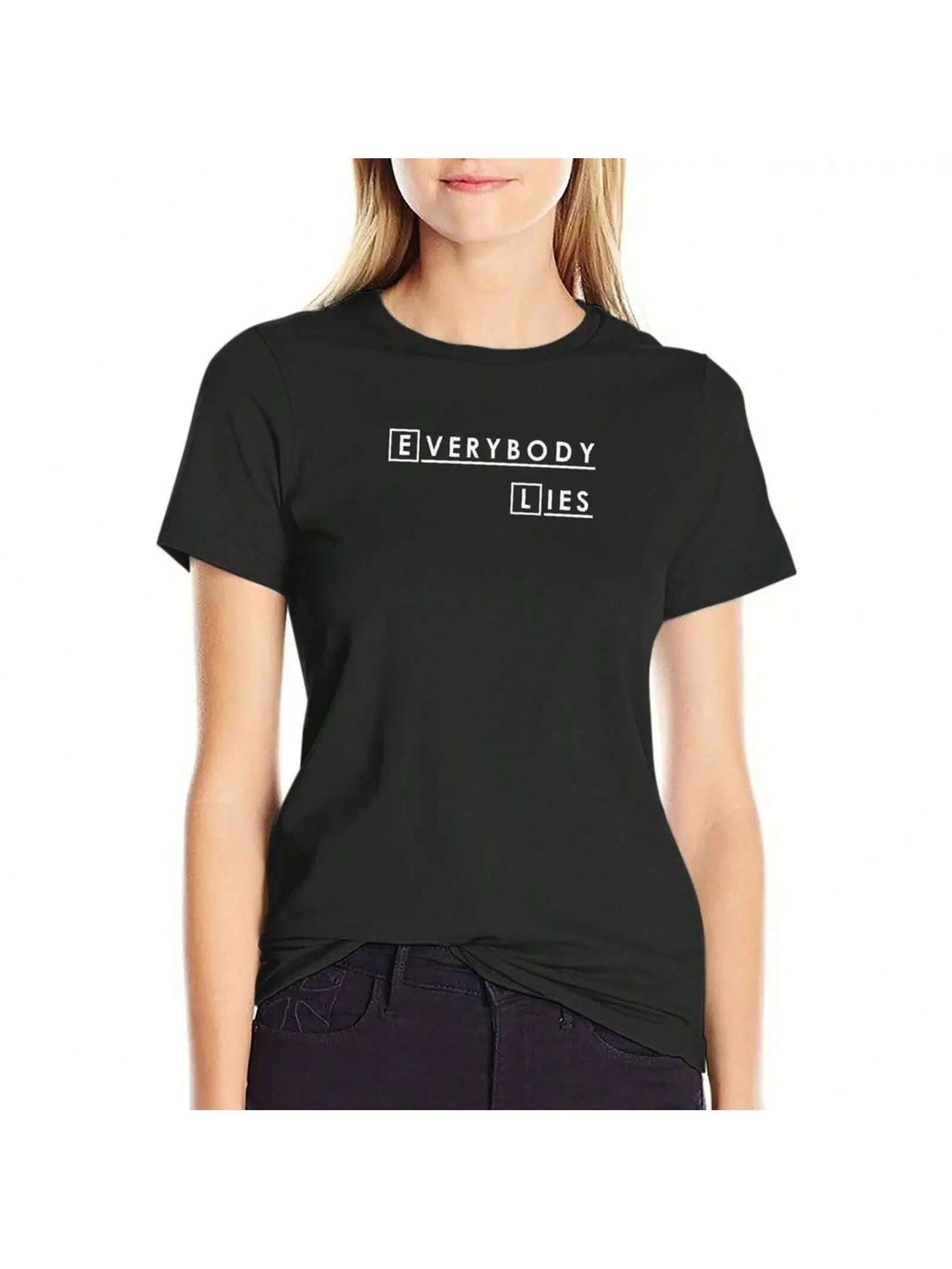 House MD Everybody Lies Hugh Laurie T-Shirt Vintage Clothes New Edition Tops Clothes For Wounisex S