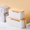Plastic PP Cover Power Cord Storage Box Cable Management Box with 4 Exits Eco-Friendly Patch Board Storage Box