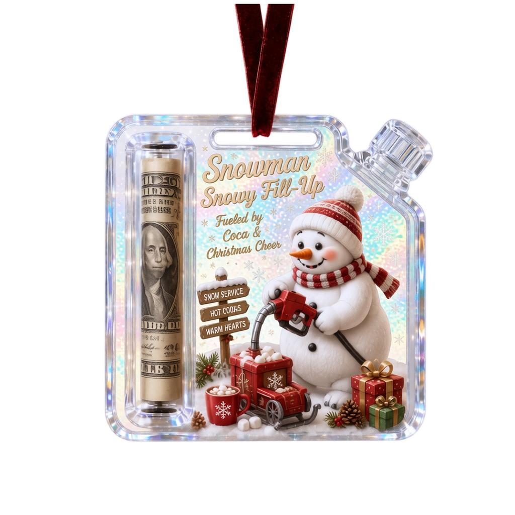 Christmas Oil Can Hanging Ornament for Gift Holder Holiday Decor