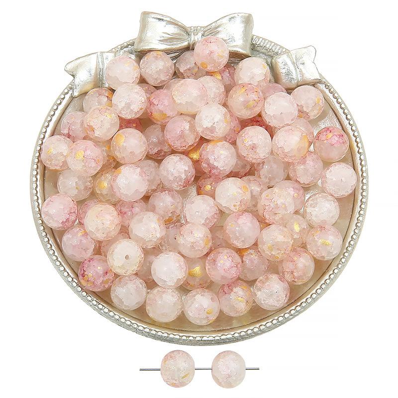 Szklany Jadeit Złamane Posypki Koraliki Vintage Okrągłe Koraliki Ręcznie Robione Diy Ręcznie Koraliki Sznurkowe Biżuteria Akcesoria Glazura Pop Luźne Koraliki Piękny Kolor