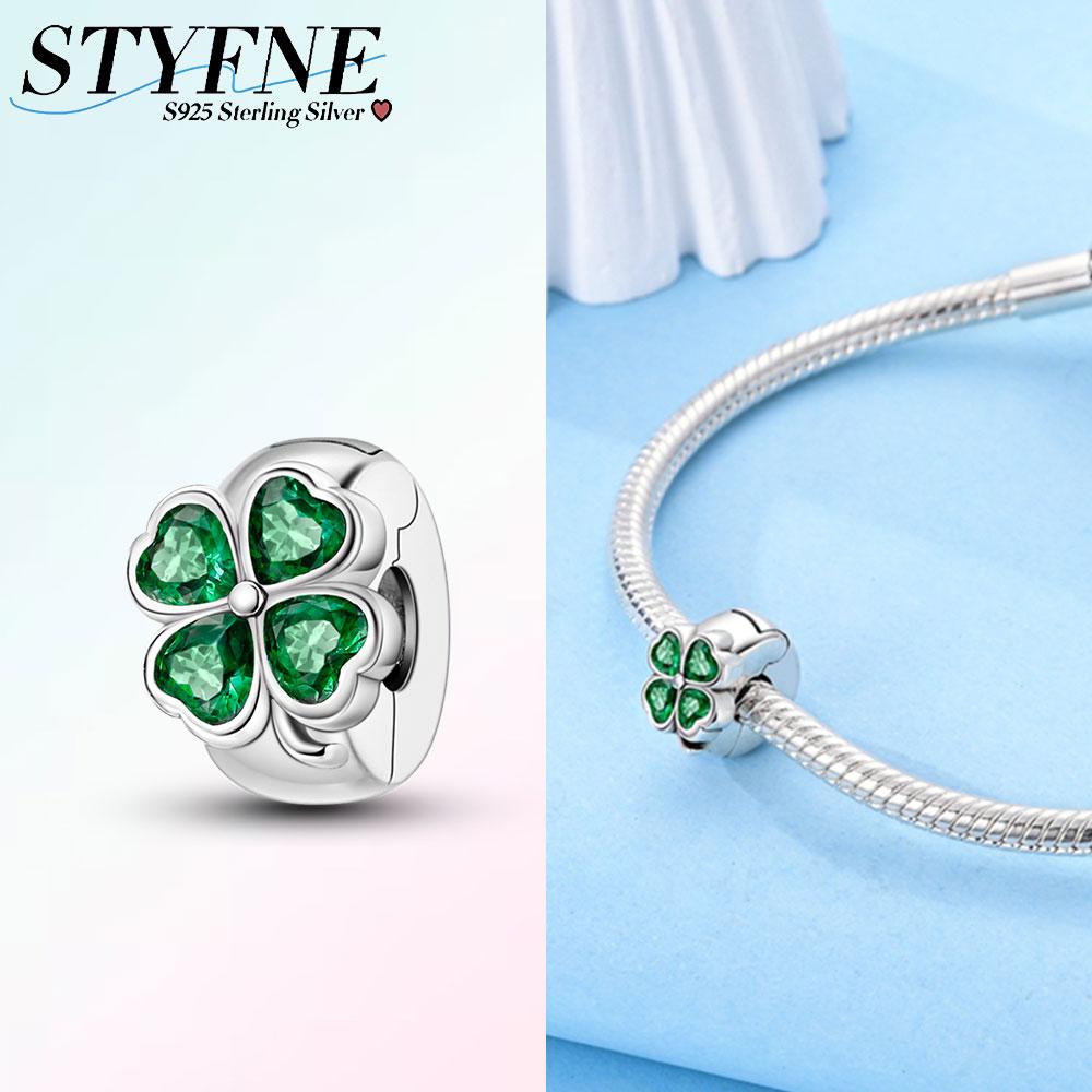 S Copper Charms Beads Cz Pave Round Clip Charms Fit Original Bracelet Necklace Charms Jewelry Fine Gift