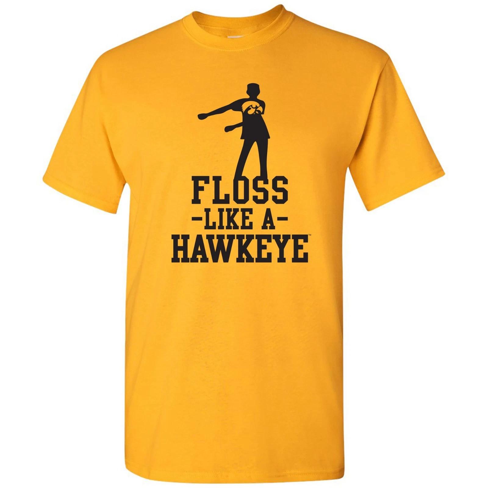 Floss Like a Hawkeye T Shirt - Gold XL