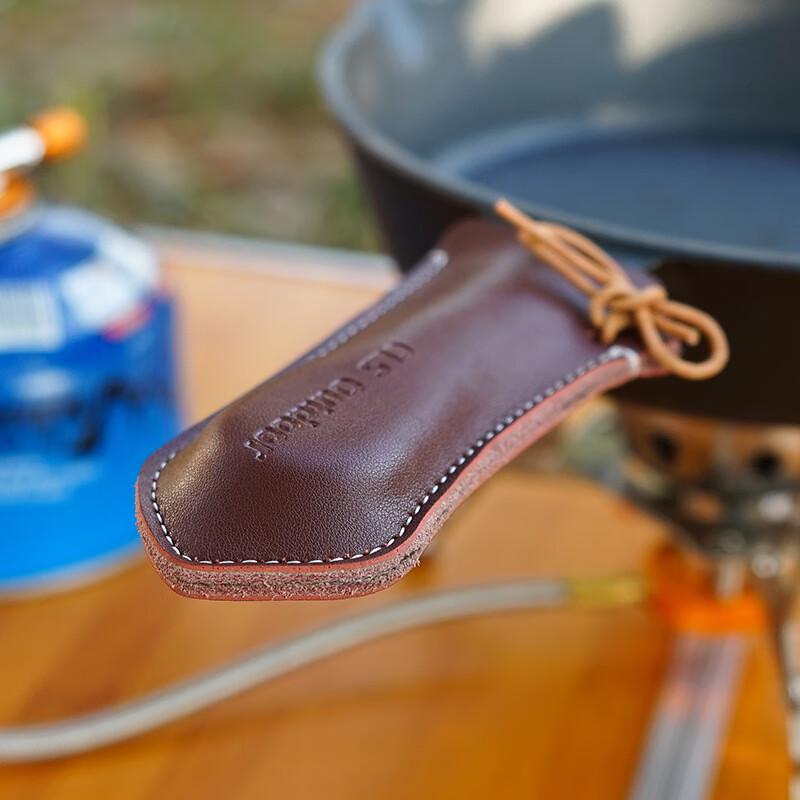 ZISIZ Outdoor Camping Pot Handle Leather Cover