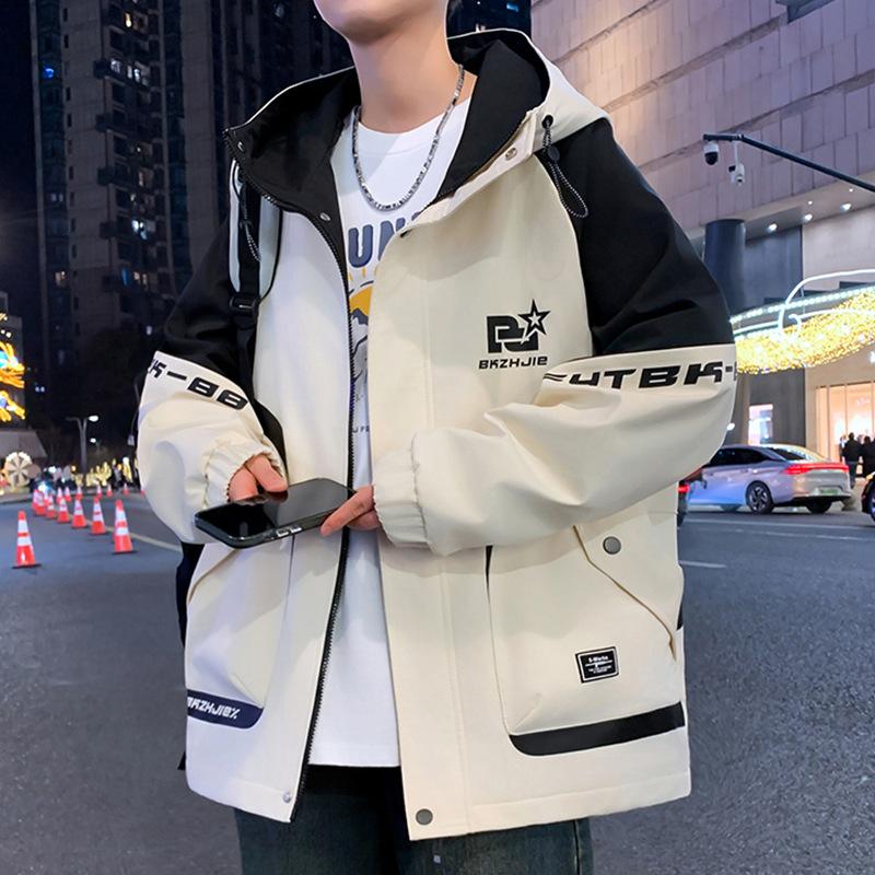 

Мужское пальто Новая модная куртка Мужская толстовка Свободная повседневная куртка M