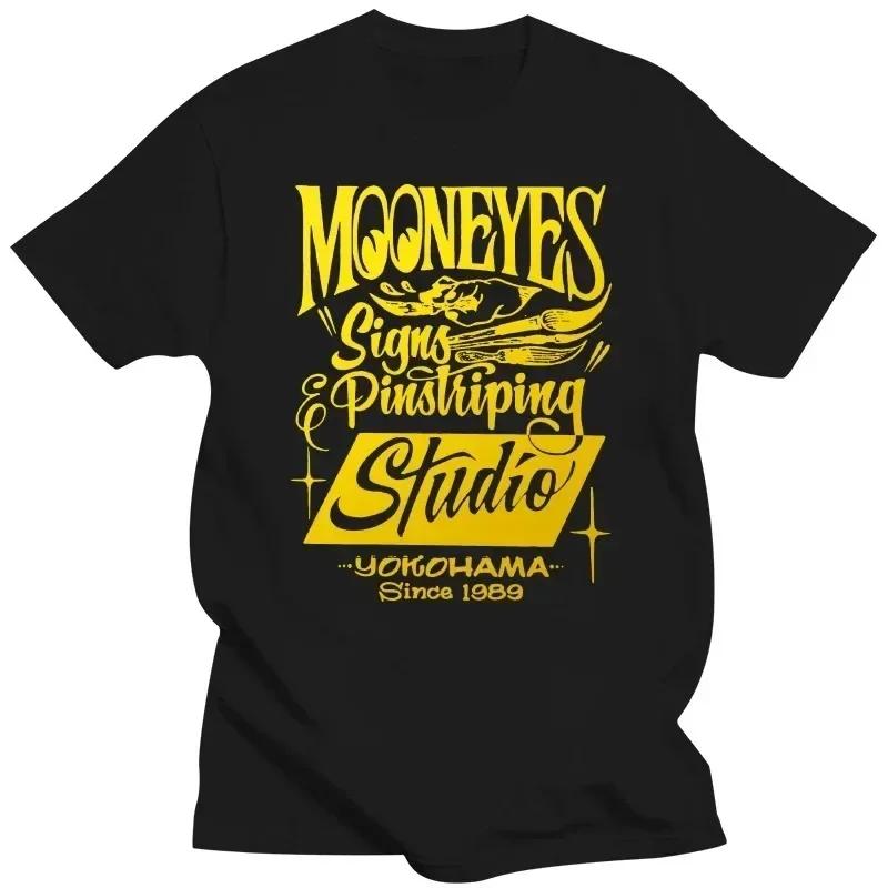 Hot American Tuner Car Culture Mooneyes Moon Graphic Print T-shirt Men Women High-street Hip Hop Harajuku Fashion Casual Oversized Top Summer New Tee