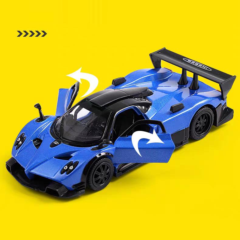 Pagani Zonda R Supercar 5 Inch Metal Car Simulation Diecast & Toy Vehicle RMZ City 1:36 Alloy Model Pull Back Car