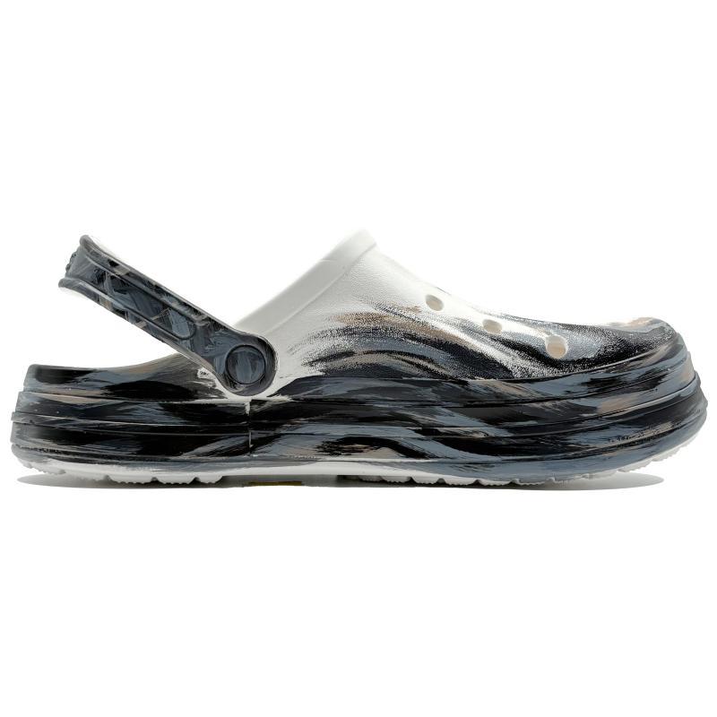 Crocs Bayaband Clog Gift Box Hesu Space Phantom Streamer EVA Distressed Hand-Painted Comfortable Hole Shoes Unisex Black and Grey