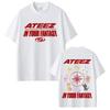 Korean Band ATEEZ in Your Fantasy 2025 World Tour T Shirt Funny Cartoon Tshirt Unisex Women Kpop Fashion Trend Short Sleeve Tshirt