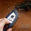 Leather Car Key Case Smart Remote Fob Protector Cover Keychain Holder for BMW 1 2 3 4 5 6 7 Series X1 X2 X3 X4 X5 X6 X7 GT M5 M6