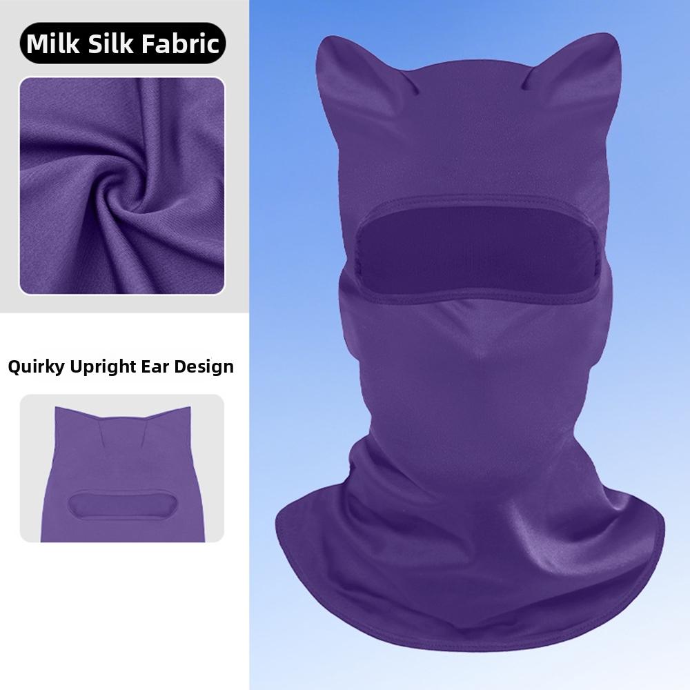Fashion Quick Dry Balaclava Face Mask Breathable Ice Silk Motorcycle Mask Sun Protection Neck Cover Summer