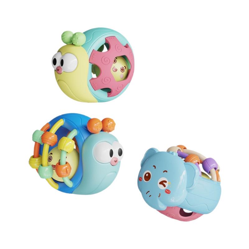 Infant & Toddler Snail Teething Grasp Ball 0-1 Year: Baby Hand Grip Rattle Toy