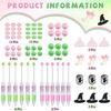 12Pcs Witch Princess Beadable Multicolor Pen 4-Color-in-1 Multicolored Ballpoint Pen for Children School Craft Project