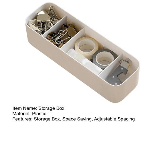 Drawer Storage Box, with Removable Partition Panel Container, Stackable Space Saving Storage Bin for Household