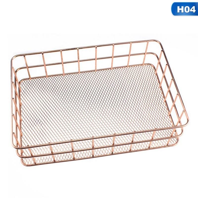 Coș de Depozitare Metalic din Fier Stil Simplitate Nordică Suport Combinat